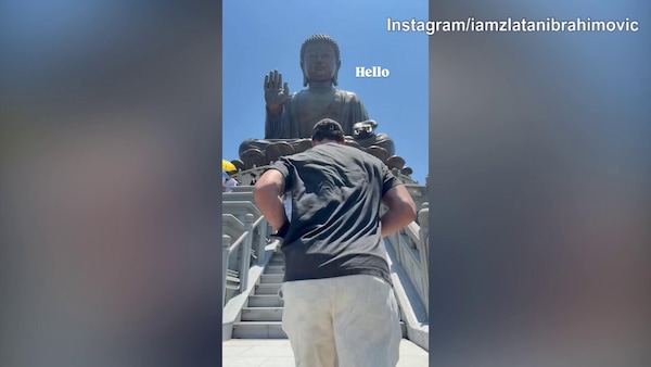 Milan: Ibra raggiunge di corsa il Tian Tan Buddha