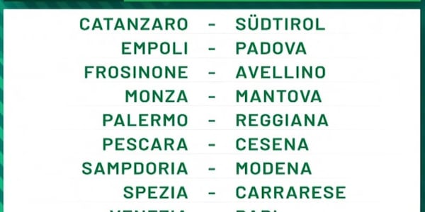 Calendario Serie B 2025/26: tutte le partite giornata per giornata