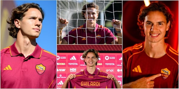 Ghilardi, via all'avventura con la Roma: le prime immagini con la maglia giallorossa