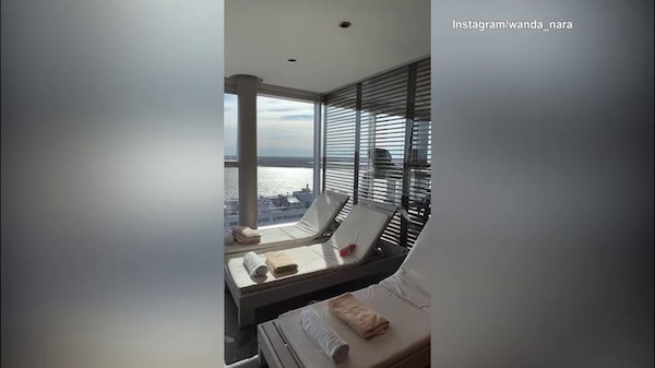 Spa con vista per Wanda Nara