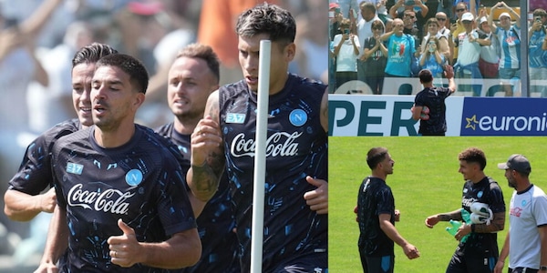 Napoli, l'ultimo allenamento in azzurro di Simeone: il saluto con compagni e tifosi