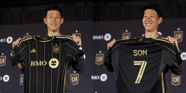 Le prime foto di Son con la maglia dei Los Angeles