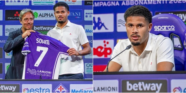 Fiorentina, ecco Sohm: si presenta in conferenza e sceglie la 7