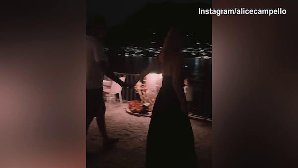 Alice Campello e Alvaro Morata, mano nella mano sul lago di Como