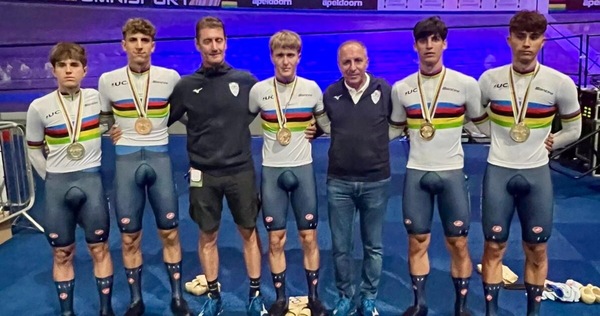 Ciclismo, poker del quartetto maschile e impresa Pegolo: ancora Italia d’oro ai Mondiali juniores