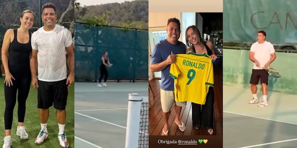 Tennis, Badosa in campo con Ronaldo il Fenomeno: "Un piacere giocare con te"