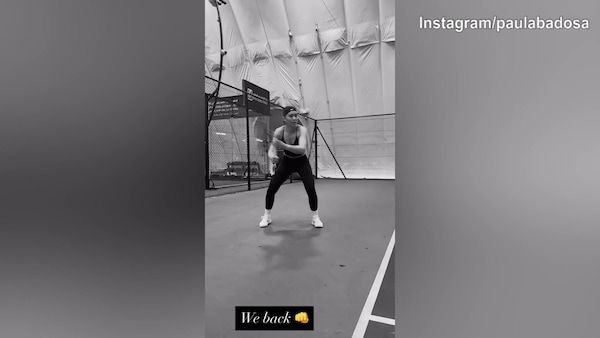 Tennis, Paula Badosa si allena per riprendersi dall'infortunio