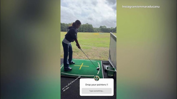 Tennis, Emma Raducanu alle prese col golf