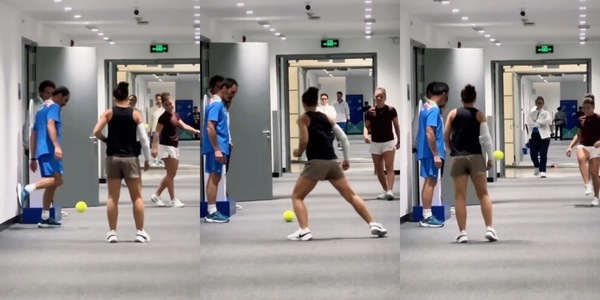 Paolini ed Errani show con il pallone prima della finale della BJK Cup
