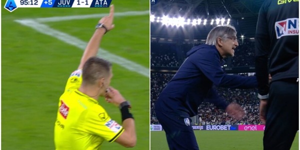 L'arbitro Sozza concede un angolo alla Juve dopo la fine del recupero: Juric impazzisce a bordocampo