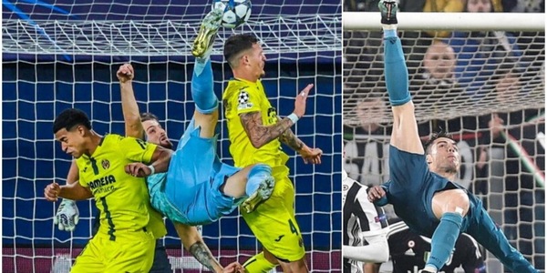 Gatti come Cristiano Ronaldo, il gol in rovesciata in Villarreal-Juventus esalta i tifosi