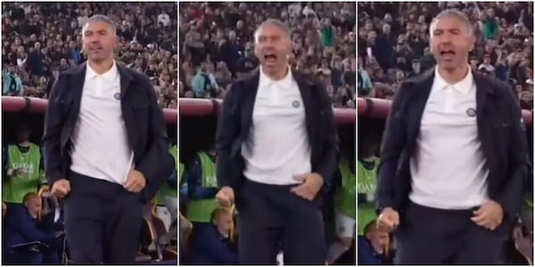 Kolarov, la sfrenata esultanza al vantaggio dell'Inter contro la Roma: cosa è successo