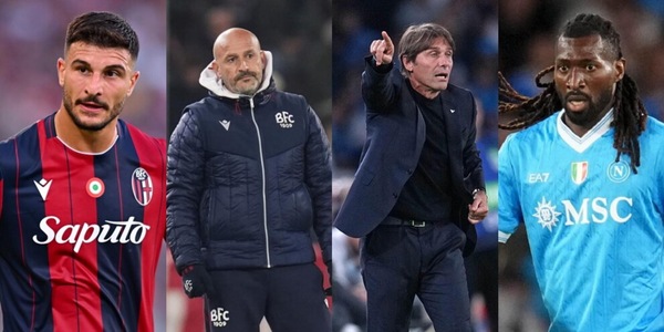Bologna-Napoli, le formazioni ufficiali di Italiano e Conte