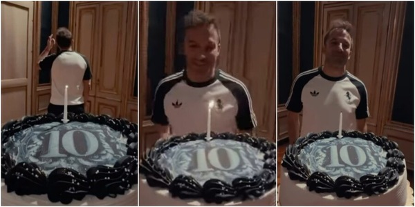 Del Piero festeggia 51 anni: la torta della Juve e la sorpresa di compleanno tutta bianconera
