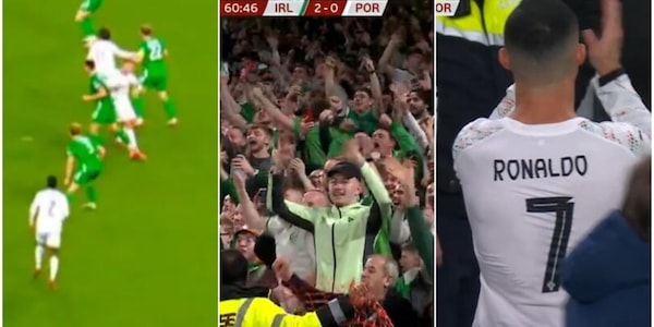 Caos Cristiano Ronaldo, espulso durante Irlanda-Portogallo: gomitata all'avversario e applausi al pubblico