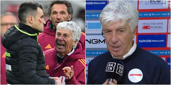 Furia Gasperini, che attacco all'arbitro: "Non ho detto niente, due errori grossolani. E il quarto uomo..."