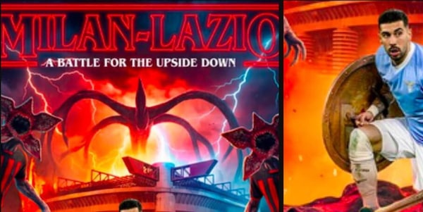Milan-Lazio come Stranger Things, la presentazione social esalta i tifosi. E i giocatori del Milan diventano…