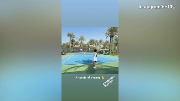 Sinner, allenamento a Dubai con Simona Halep