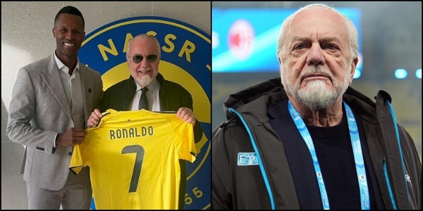 De Laurentiis, l'incontro con il CEO dell'Al-Nassr e la foto con la maglia di Ronaldo: social scatenati