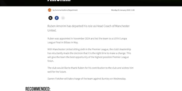Manchester United, ufficiale: Amorim è stato esonerato