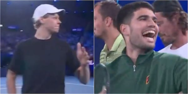 "Sinner è il numero uno": la gaffe dello speaker, l'imbarazzo di Jannik e le risate di Alcaraz in Australia