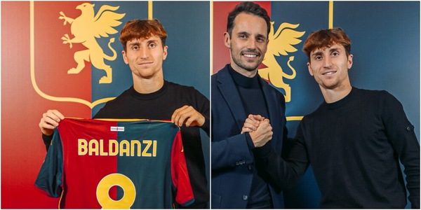 Genoa, ufficiale l'arrivo di Baldanzi che saluta la Roma sui social: "Grazie per questo viaggio"