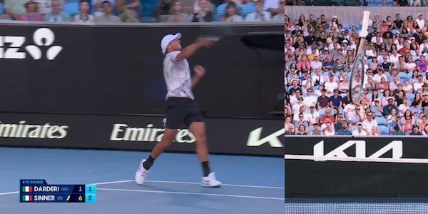 Australian Open, Darderi frustrato lancia la racchetta: la reazione di Sinner dice tutto