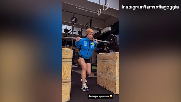 Allenamento sulle gambe per Sofia Goggia