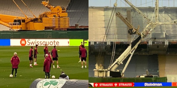 Roma, lo stadio di Atene è un disastro tra gru e spalti chiusi
