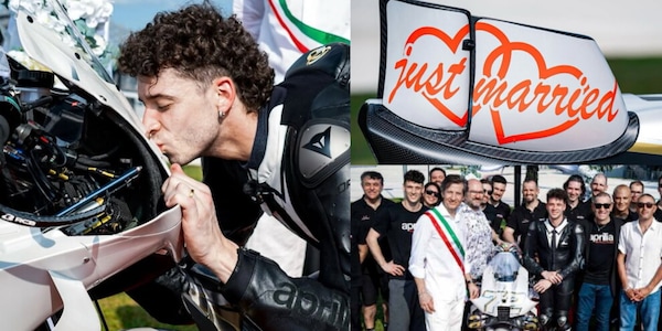 Bezzecchi "sposa" la sua Aprilia: le foto del rinnovo fatto come un matrimonio