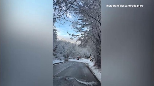 Del Piero in viaggio tra la neve
