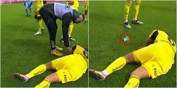 Paura Guendouzi, colpito alla testa da una bottiglietta in campo: l'esultanza tragica al Fenerbahce