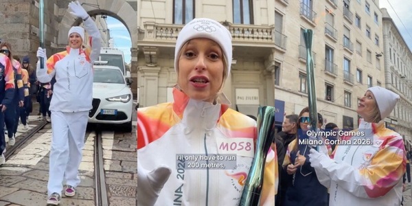 Federica Pellegrini tedofora speciale con il pancione: la battuta sui 200 metri fa impazzire la folla