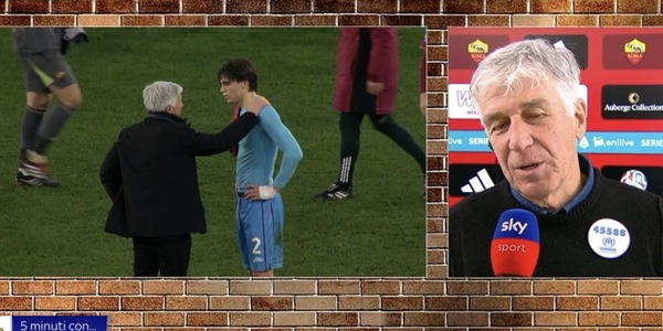 Gasperini e l'abbraccio in campo con Palestra: "Se lo voglio alla Roma? Lui è un top, e..."