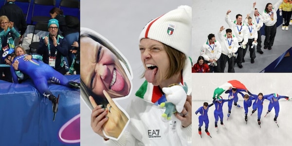 Emozione azzurrra alle Olimpiadi: l'Italia fa festa con l'oro nella staffetta mista short track