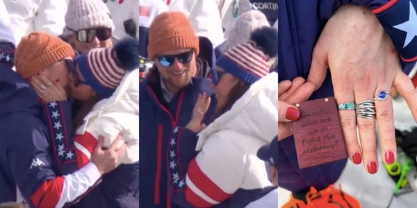Sorpresa a Cortina: la rivale di Federica Brignone cade e al traguardo... arriva la proposta di matrimonio