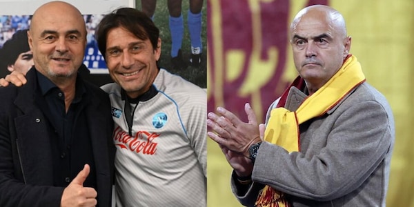 Giannini a Castel Volturno: incontro e foto con Conte per l'ex Napoli e Roma