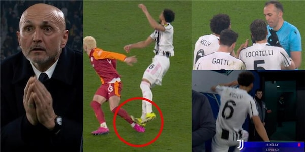Kelly atterra su Yilmaz, per l'arbitro è rosso: il fallo, la rabbia in campo e la reazione furiosa di Spalletti