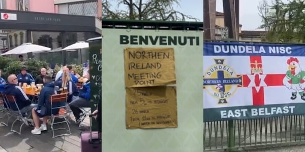 Bergamo invasa dai tifosi dell’Irlanda del Nord: all’ora di pranzo migliaia di birre e il maxi schermo…
