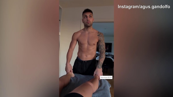 Lautaro Martinez, servizio da fisioterapista per...Agustina