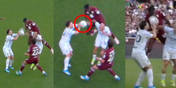 Zapata di testa, Carlos Augusto blocca con il braccio: dopo il check del Var è calcio di rigore, la sequenza