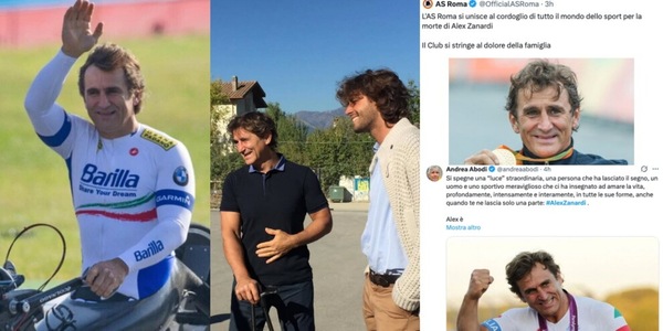 Addio Zanardi, dalla Roma al Napoli e da Tamberi a Spalletti: tutto lo sport omaggia Alex