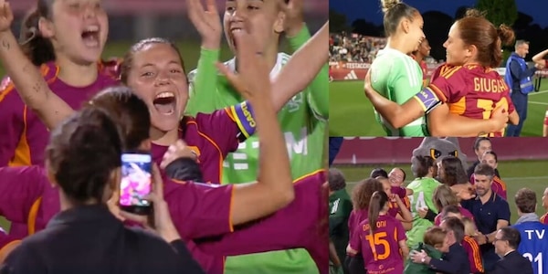 La festa della Roma femminile per lo scudetto: pazza gioia al Tre Fontane