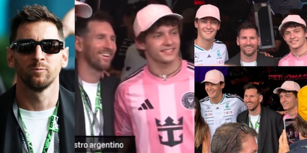 Messi con Antonelli e Russell al Gp di Miami: le foto dal box Mercedes scatenano i tifosi