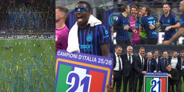 È festa grande al San Siro: l'Inter vince lo Scudetto e i giocatori impazziscono in campo, tutte le foto