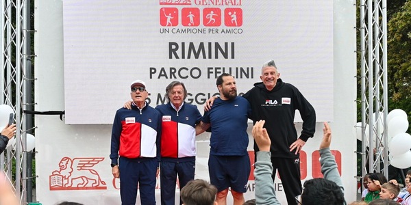 Panatta, Graziani, Castrogiovanni e Lucchetta a Rimini per la terza tappa di "Un campione per amico"