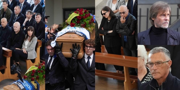 Funerali Evaristo Beccalossi, commozione e lacrime: da Zanetti e Toldo fino a Pio Esposito e Max Pezzali