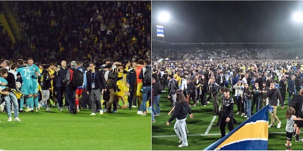 Frosinone in Serie A, tifosi in delirio e invasione di campo: le foto