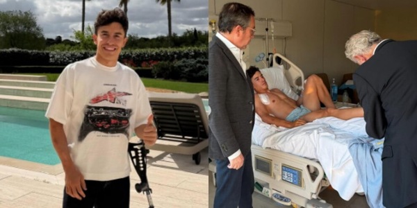 Marquez è già in piedi con stampelle e tutore: "L'operazione è stata un successo"
