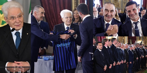 Lazio e Inter in visita da Mattarella al Quirinale prima della finale di Coppa Italia: tutte le foto